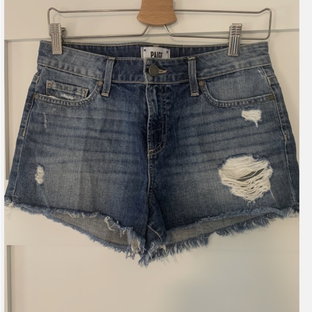 Paige Denim Shorts - Daryn Distressed Denim Shorts size 30